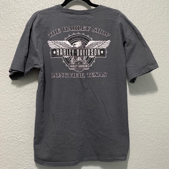 Harley Davidson Men’s Skull and Eagle Biker Shirt - Picture 2 of 4